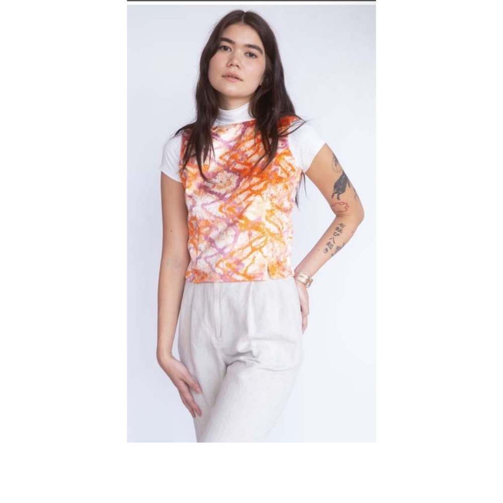 The Series Womens Sleeveless Top Sz M Repurposed Upholstery Scarves Artsy‎ Boho